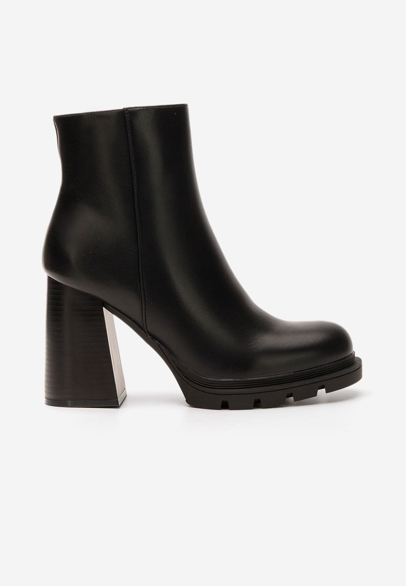 Botine cu toc gros Neolia negre