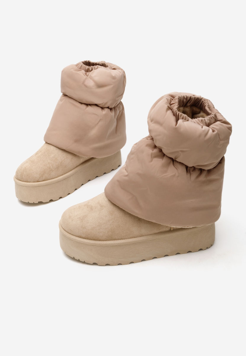 Cizme tip ugg cu platformă Aydena kaki