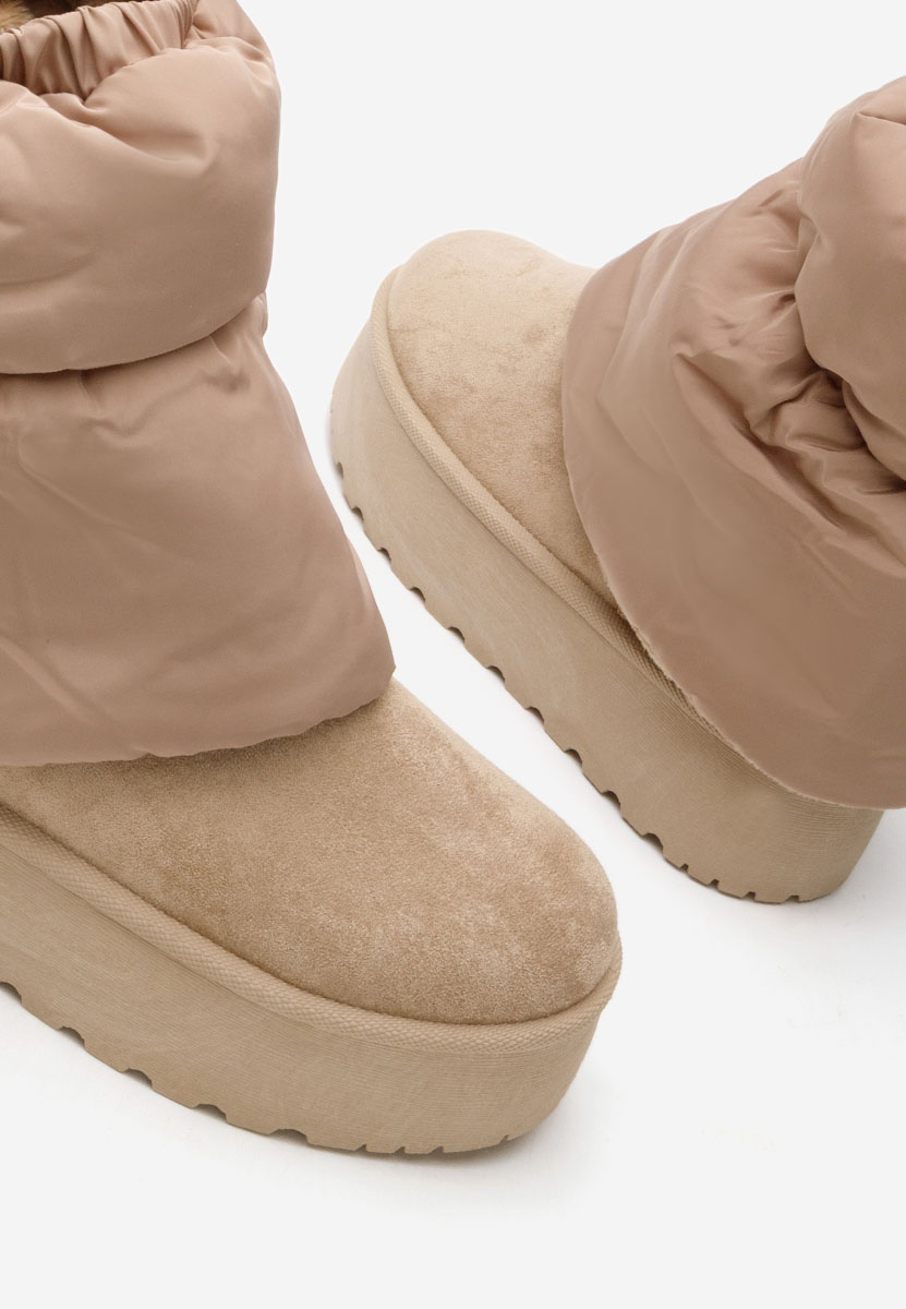 Cizme tip ugg cu platformă Aydena kaki