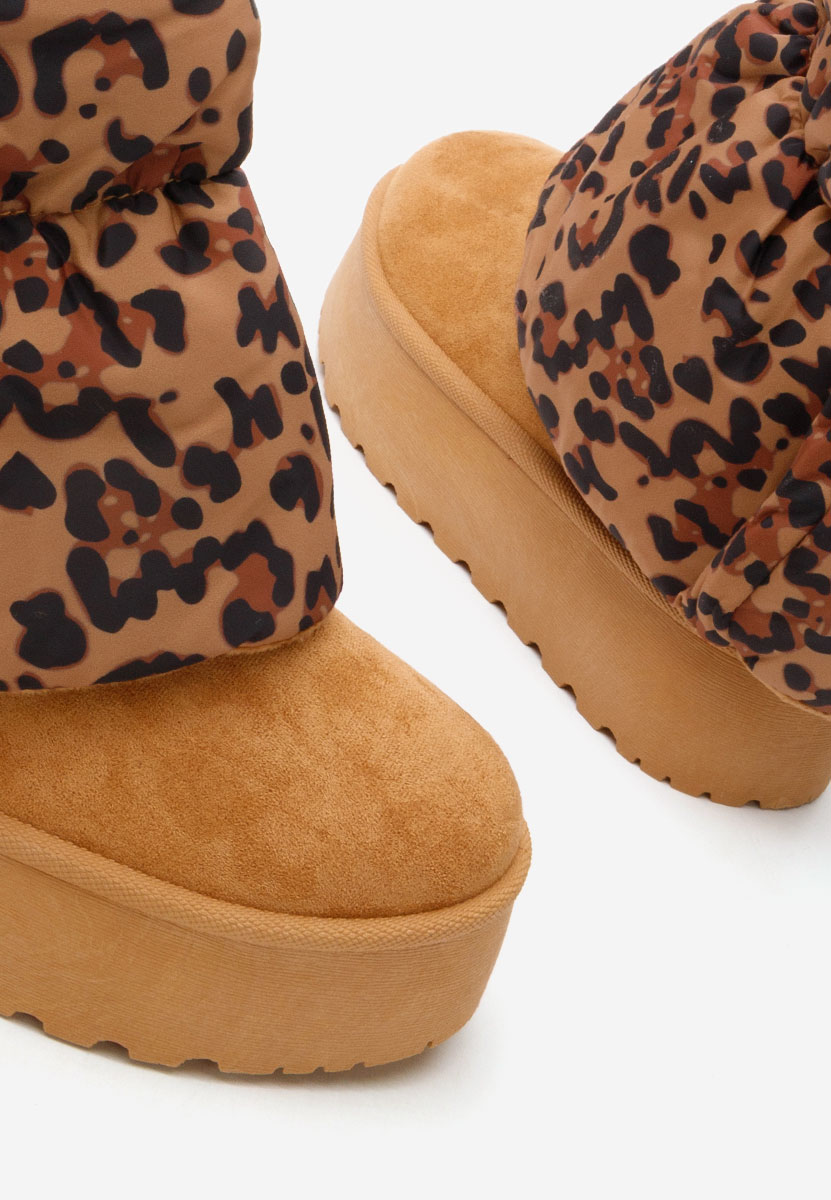 Cizme tip ugg cu platformă Aydena camel
