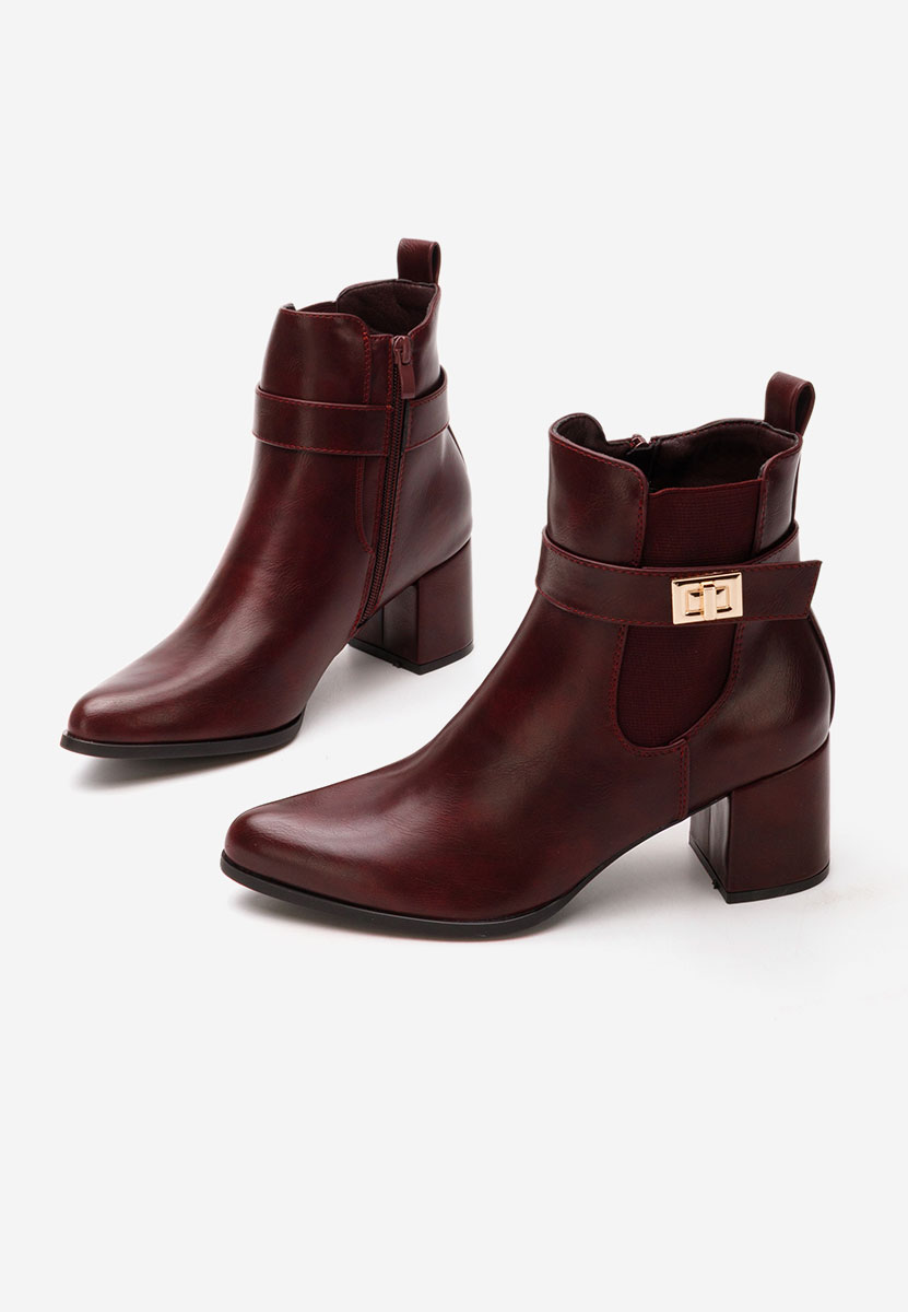 Botine cu toc gros Nedaria grena