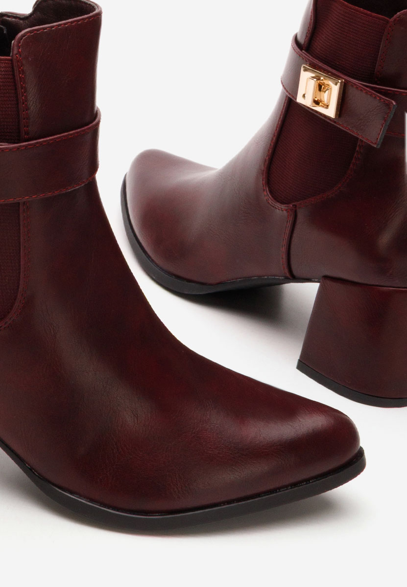 Botine cu toc gros Nedaria grena