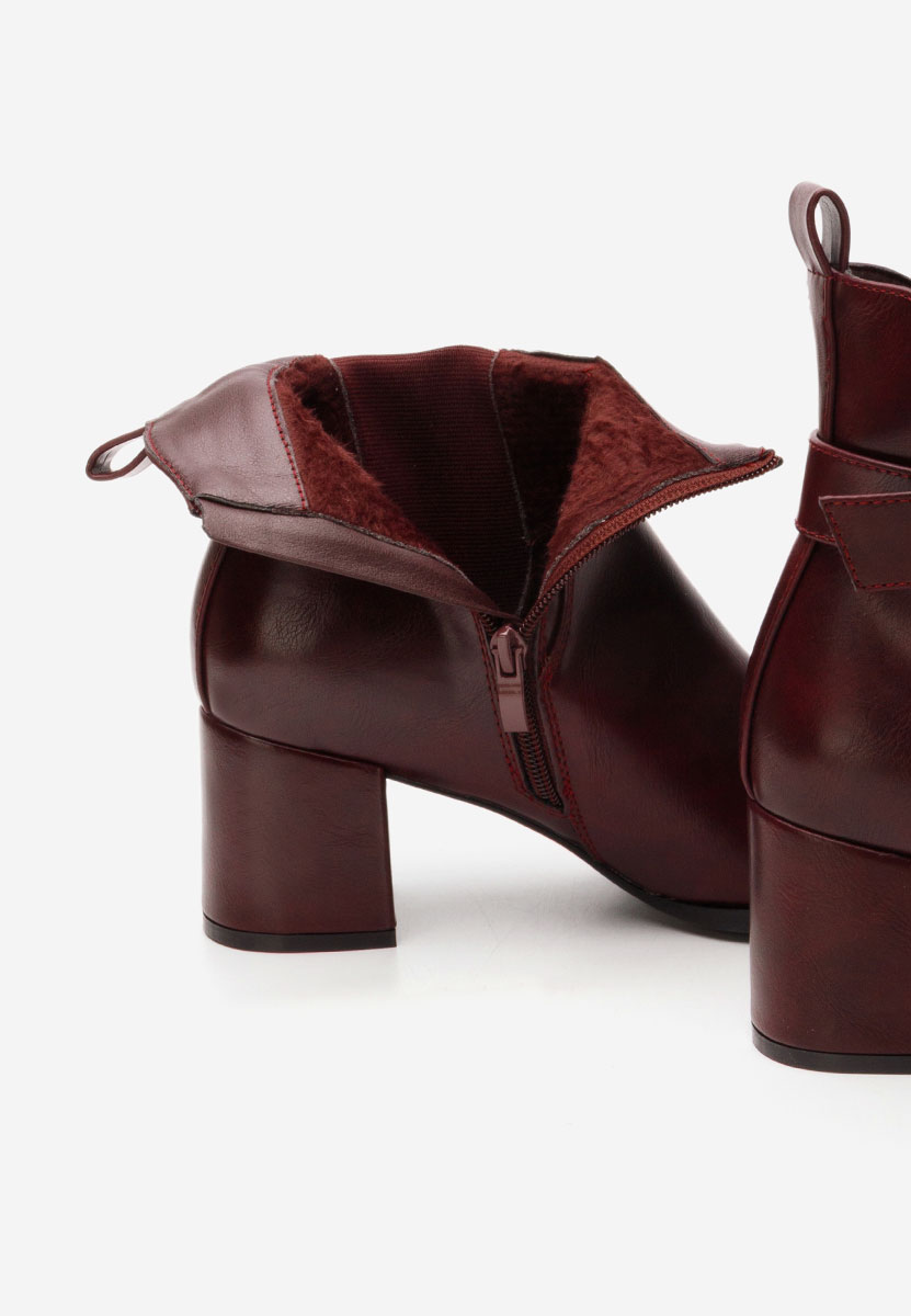 Botine cu toc gros Nedaria grena