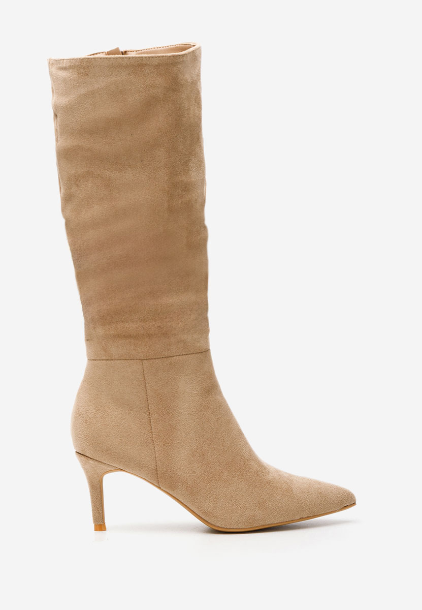 Cizme cu toc subtire Melena kaki