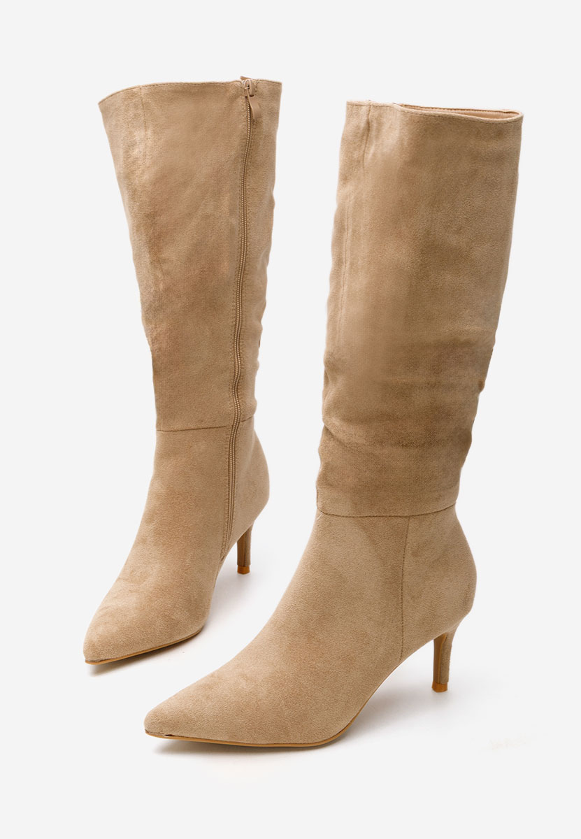 Cizme cu toc subtire Melena kaki