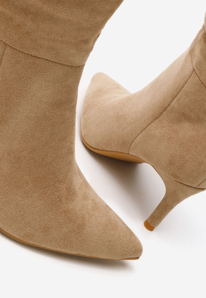 Cizme cu toc subtire Melena kaki