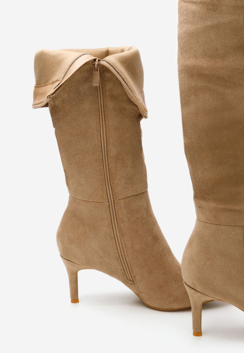 Cizme cu toc subtire Melena kaki