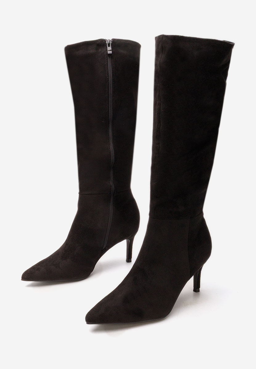 Cizme cu toc subtire Melena negre
