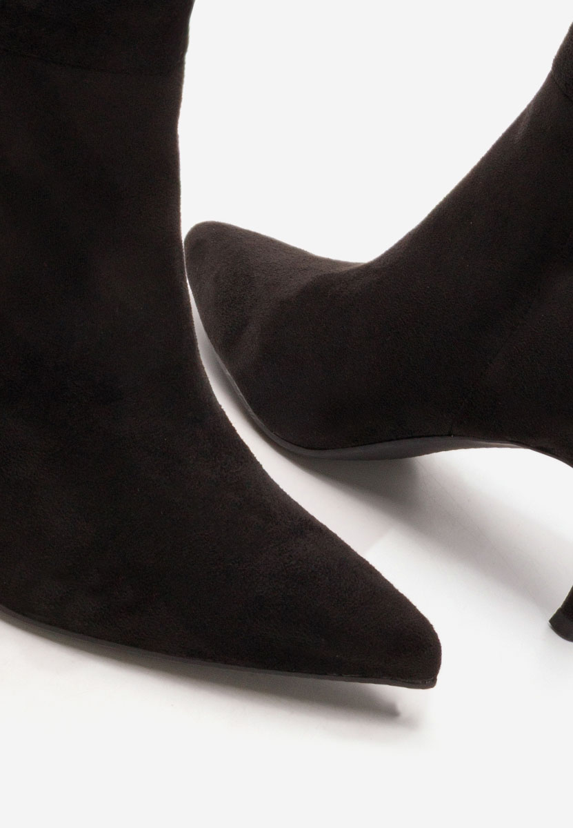 Cizme cu toc subtire Melena negre