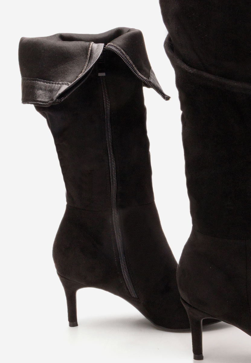 Cizme cu toc subtire Melena negre