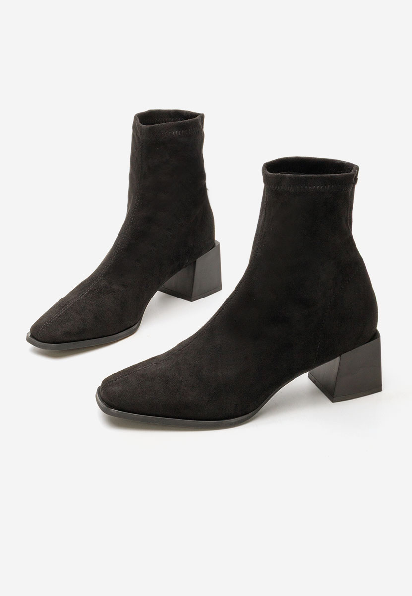 Botine cu toc gros Denonia V2 negre
