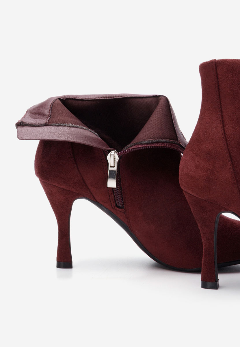 Botine cu toc subtire Jinna grena