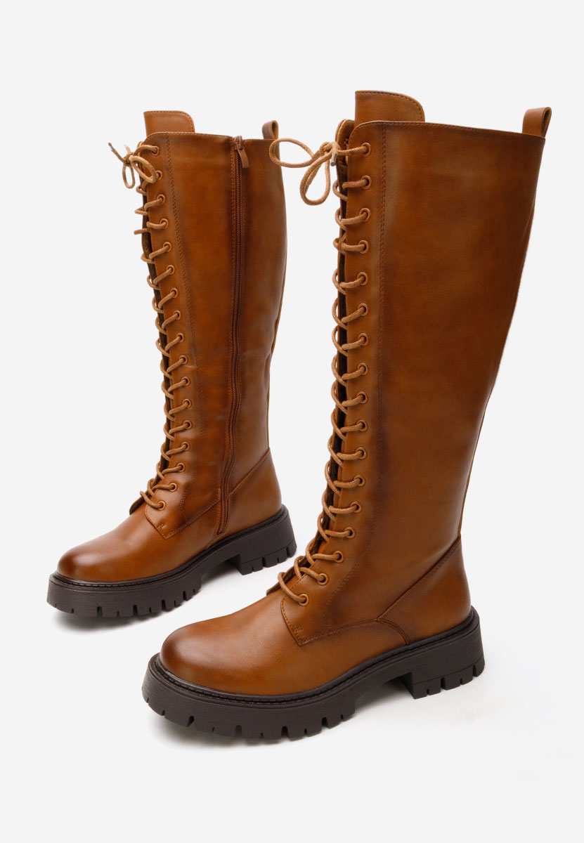 Bocanci inalti de dama Hetie camel