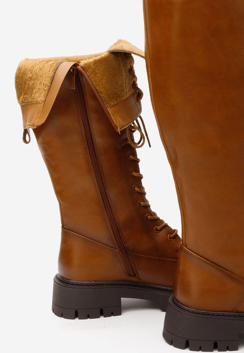 Bocanci inalti de dama Hetie camel