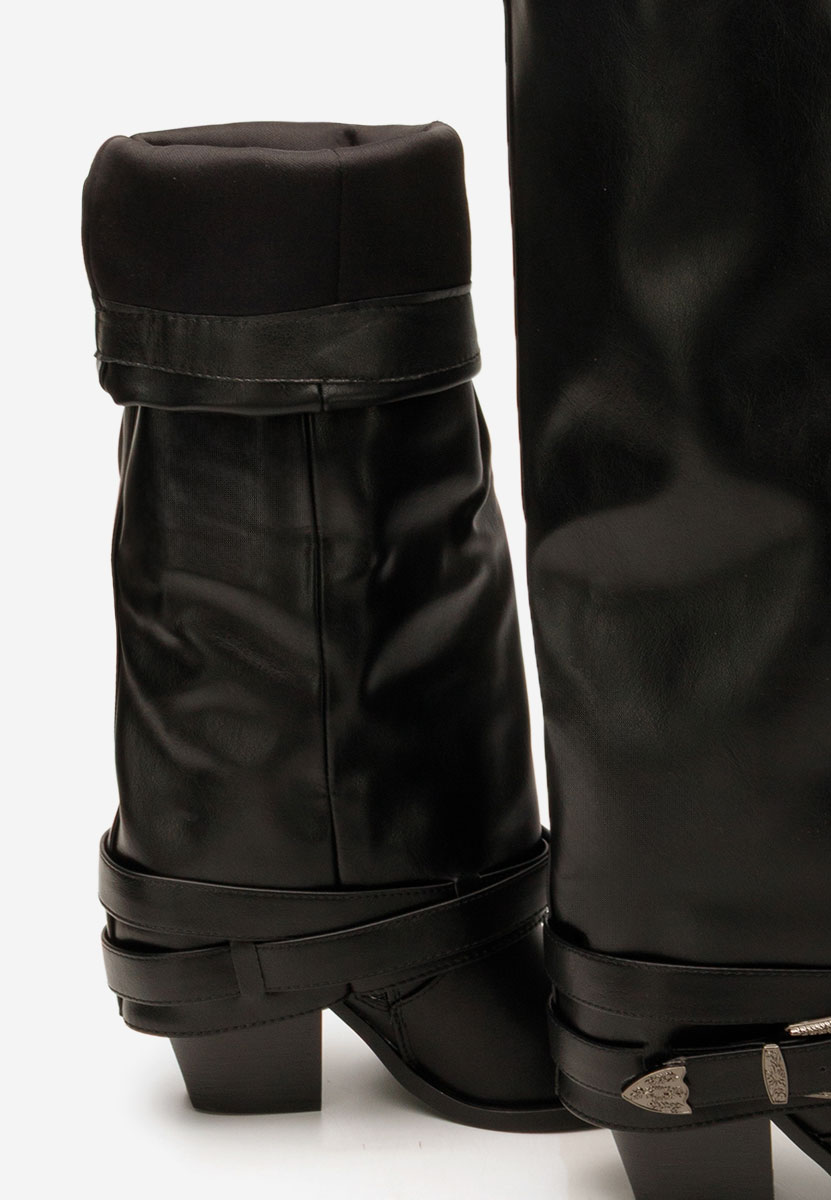 Cizme cu toc gros Bretia negru