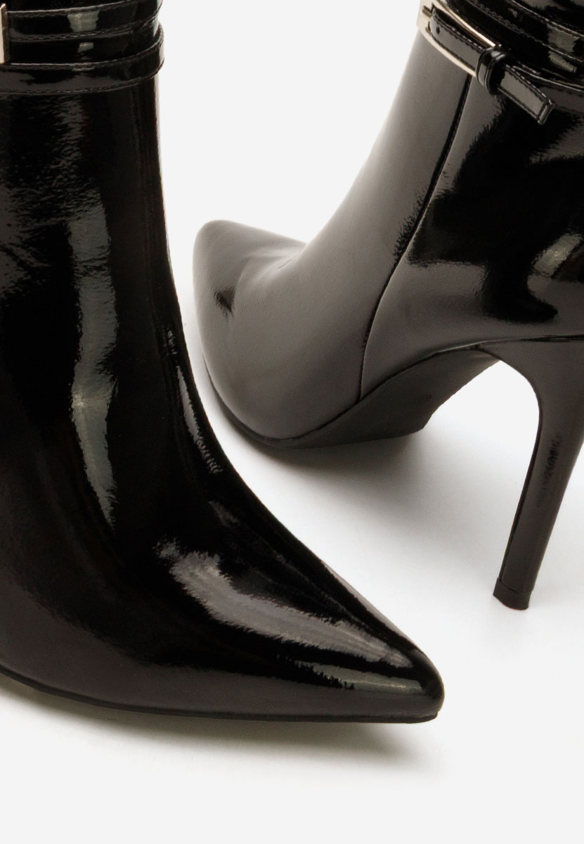 Cizme cu toc subtire Nivora negre