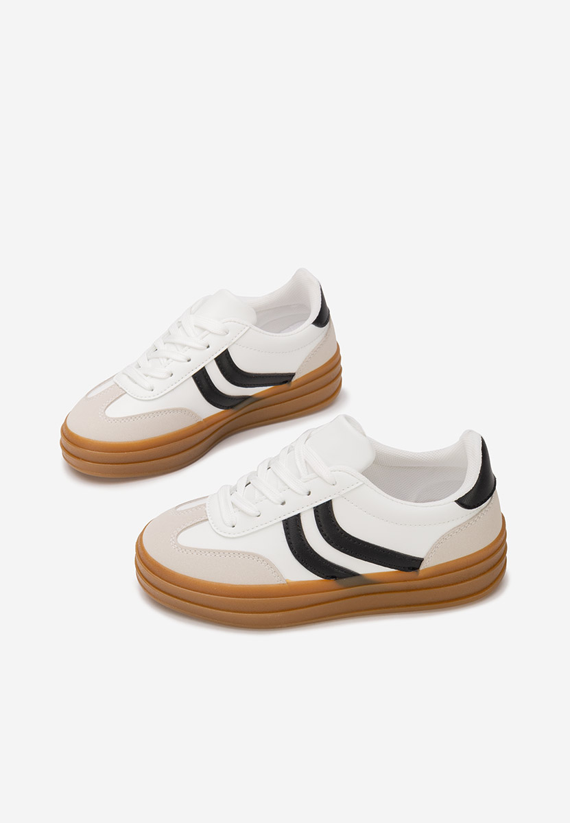 Sneakers baieti Whitley albi