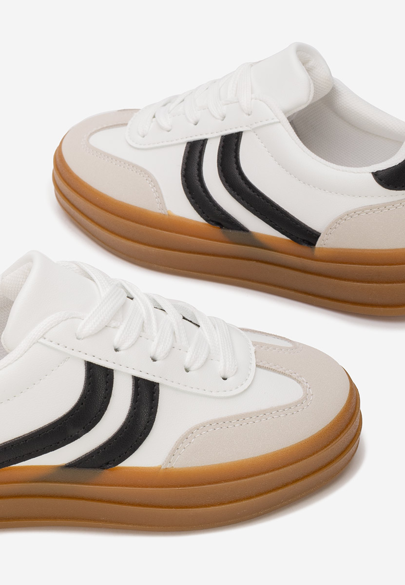 Sneakers baieti Whitley albi