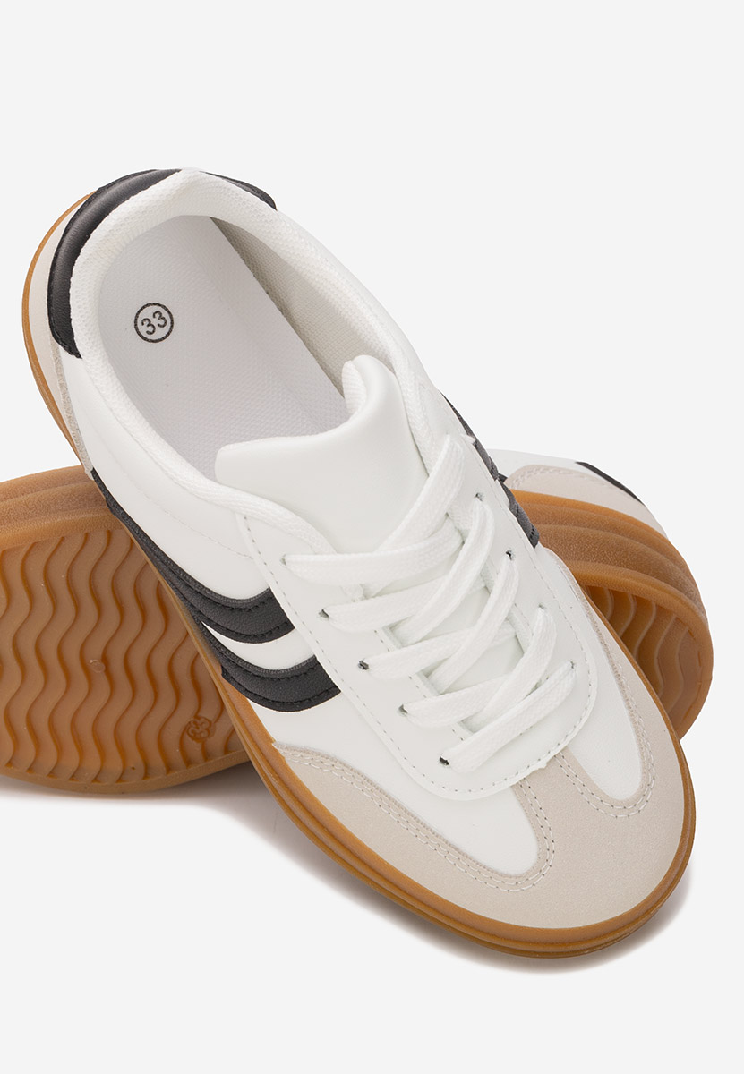 Sneakers baieti Whitley albi