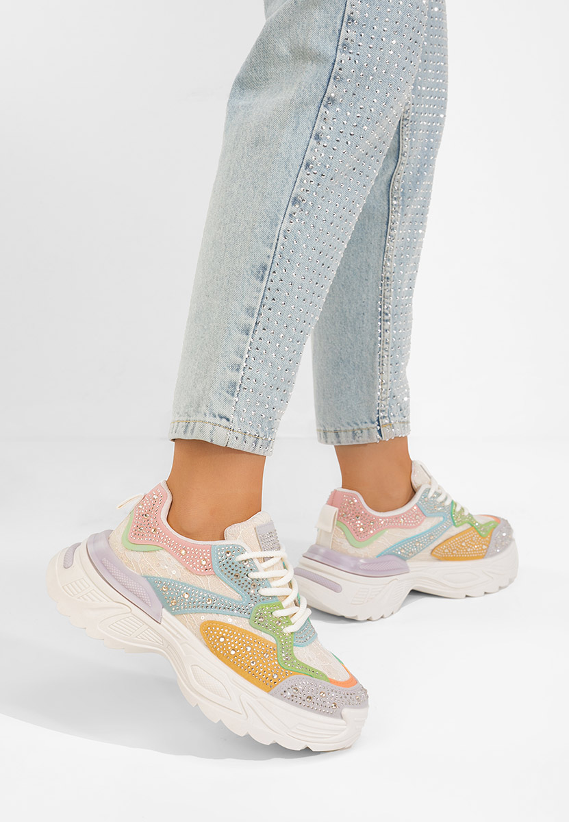 Sneakers cu platforma Elaris multicolori