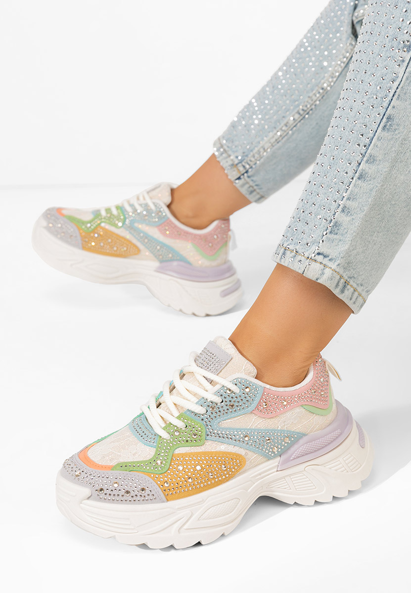 Sneakers cu platforma Elaris multicolori