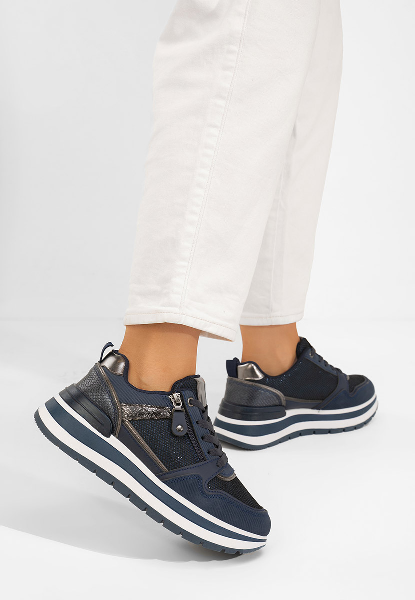 Sneakers cu platforma Selviana navy