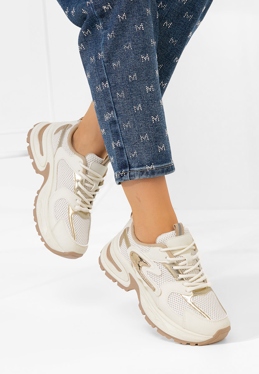 Sneakers cu platforma Ismira bej