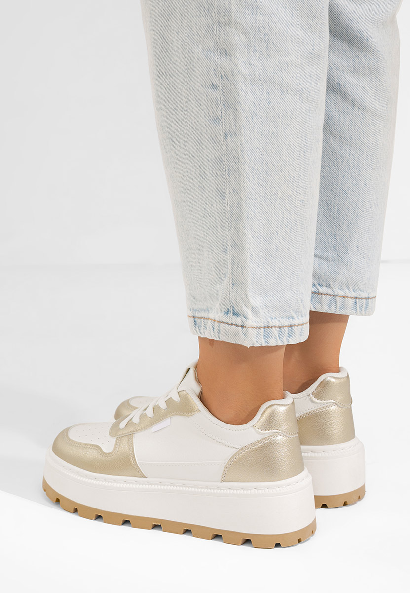 Sneakers cu platformă Arielia albi