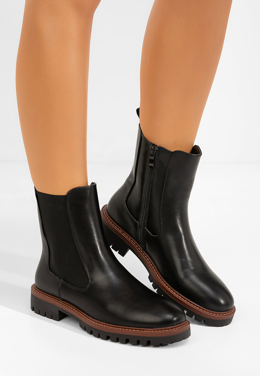 Ghete dama chelsea Tiania negre