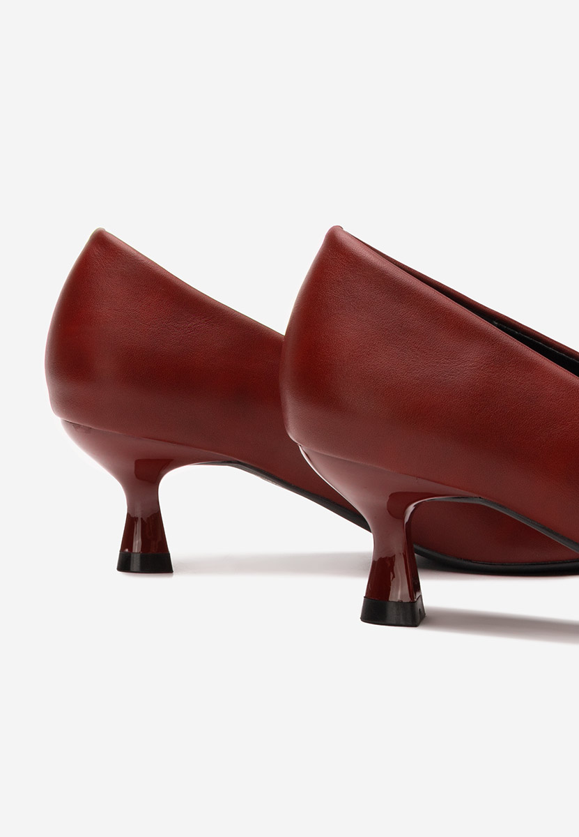 Pantofi cu toc mic Glimera grena Pantofi cu toc mic Glimera grena