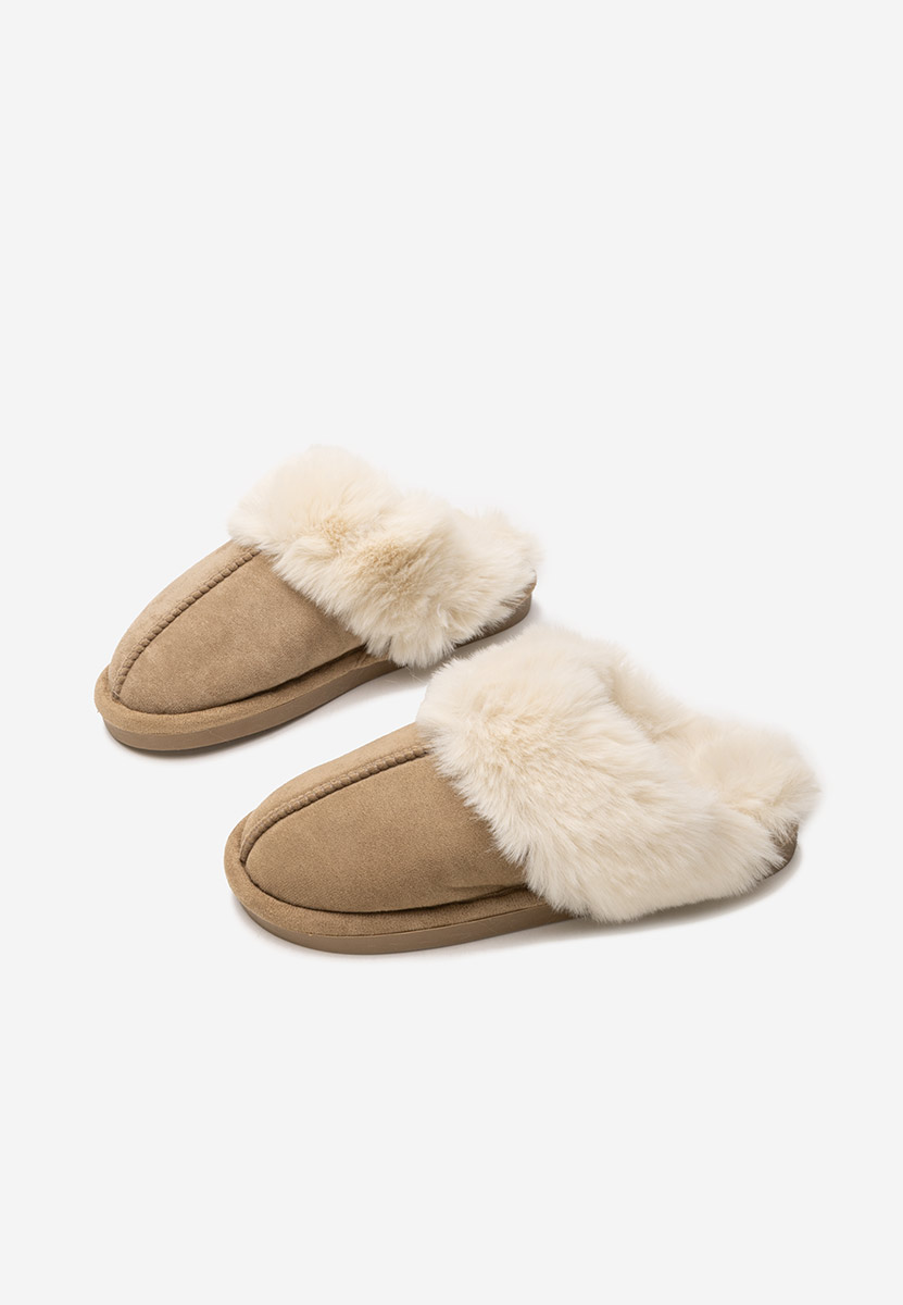 Papuci de casa pufosi Joka kaki