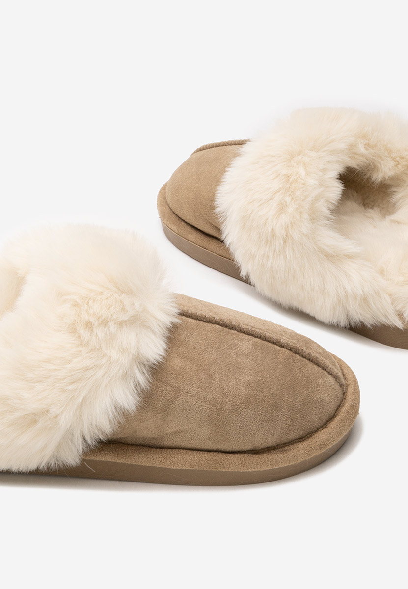 Papuci de casa pufosi Joka kaki