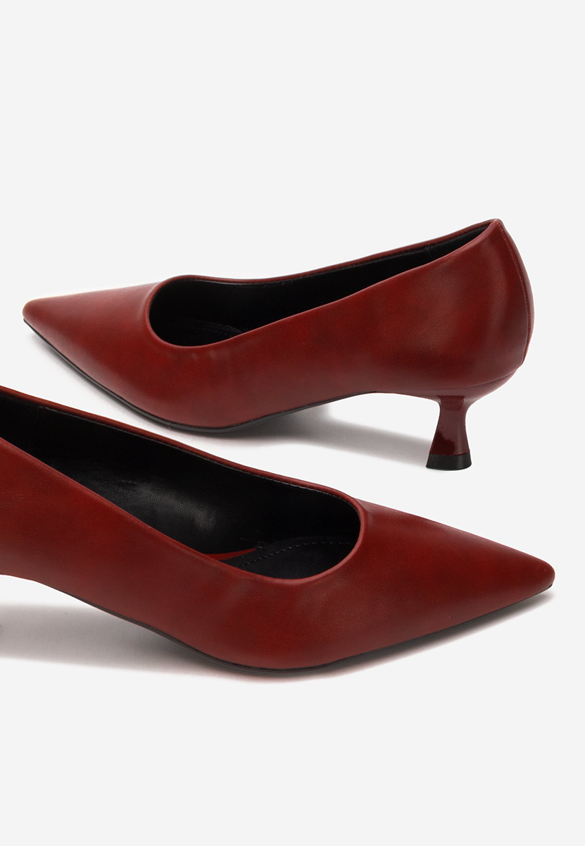 Pantofi cu toc mic Glimera grena Pantofi cu toc mic Glimera grena