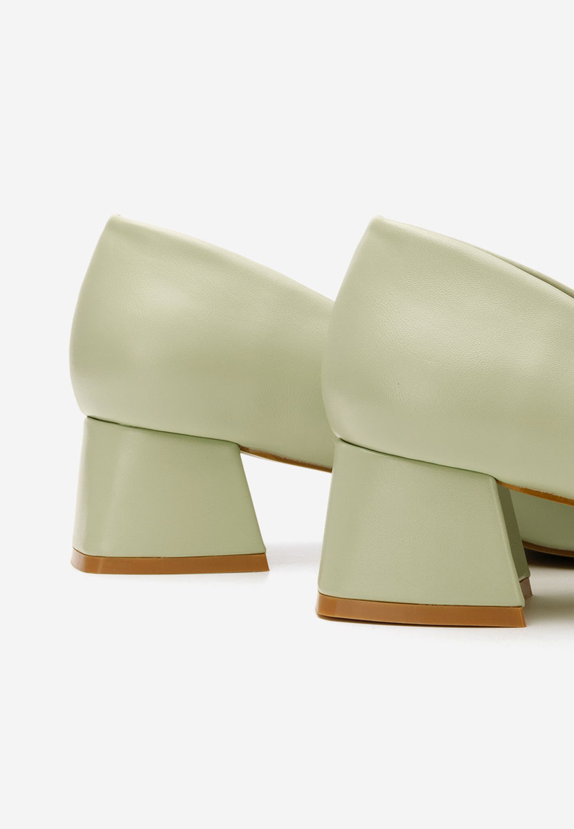 Pantofi cu toc mic Alleva V2 verzi