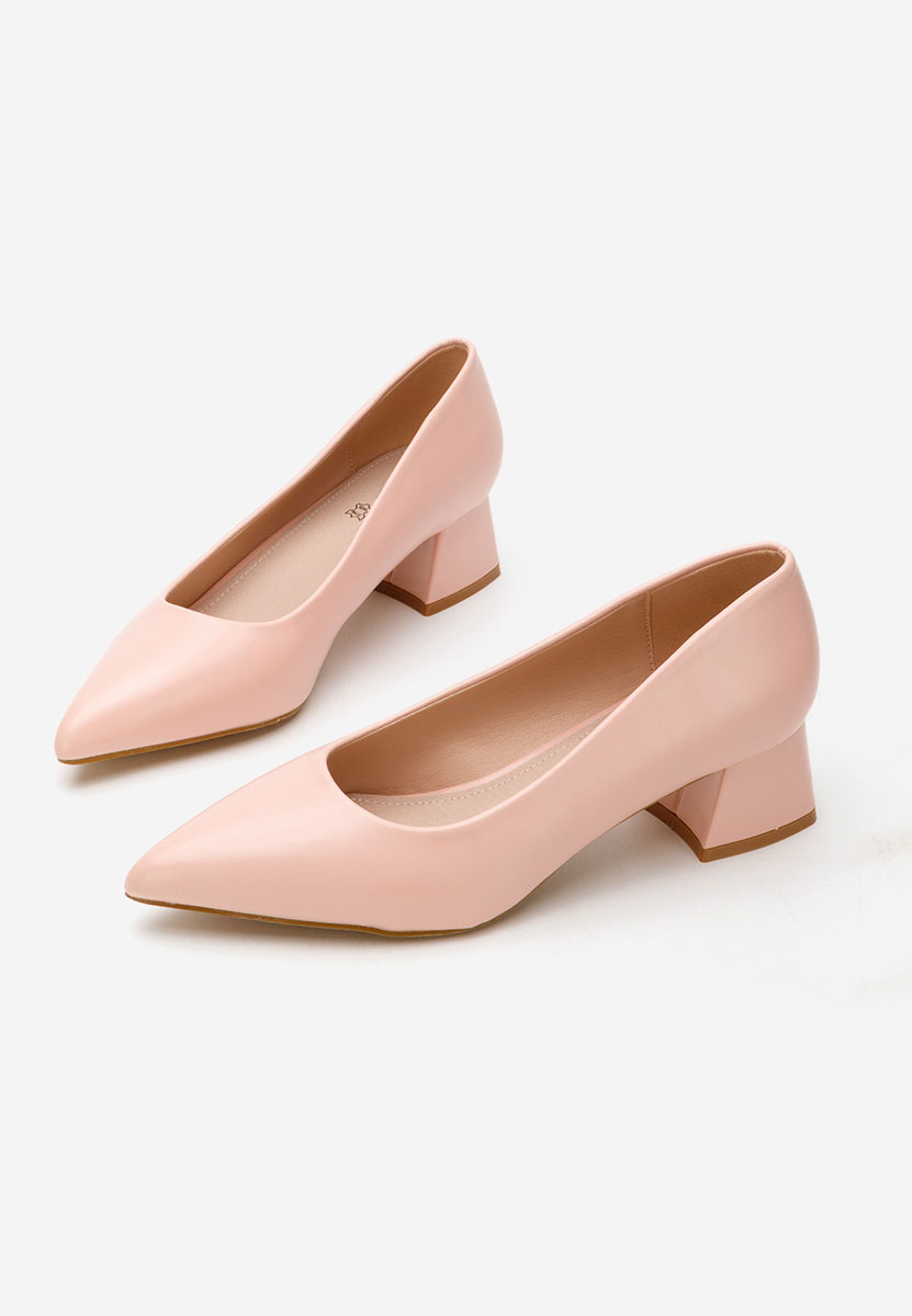 Pantofi cu toc mic Alleva V2 nude