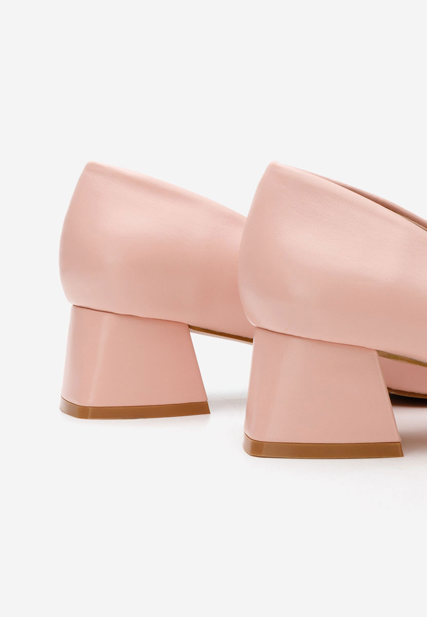 Pantofi cu toc mic Alleva V2 nude