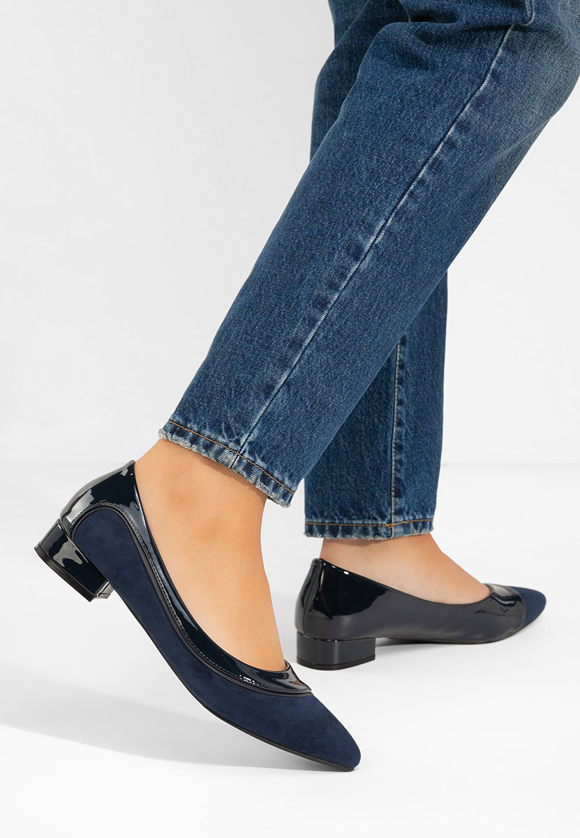 Pantofi cu toc mic Casildia navy