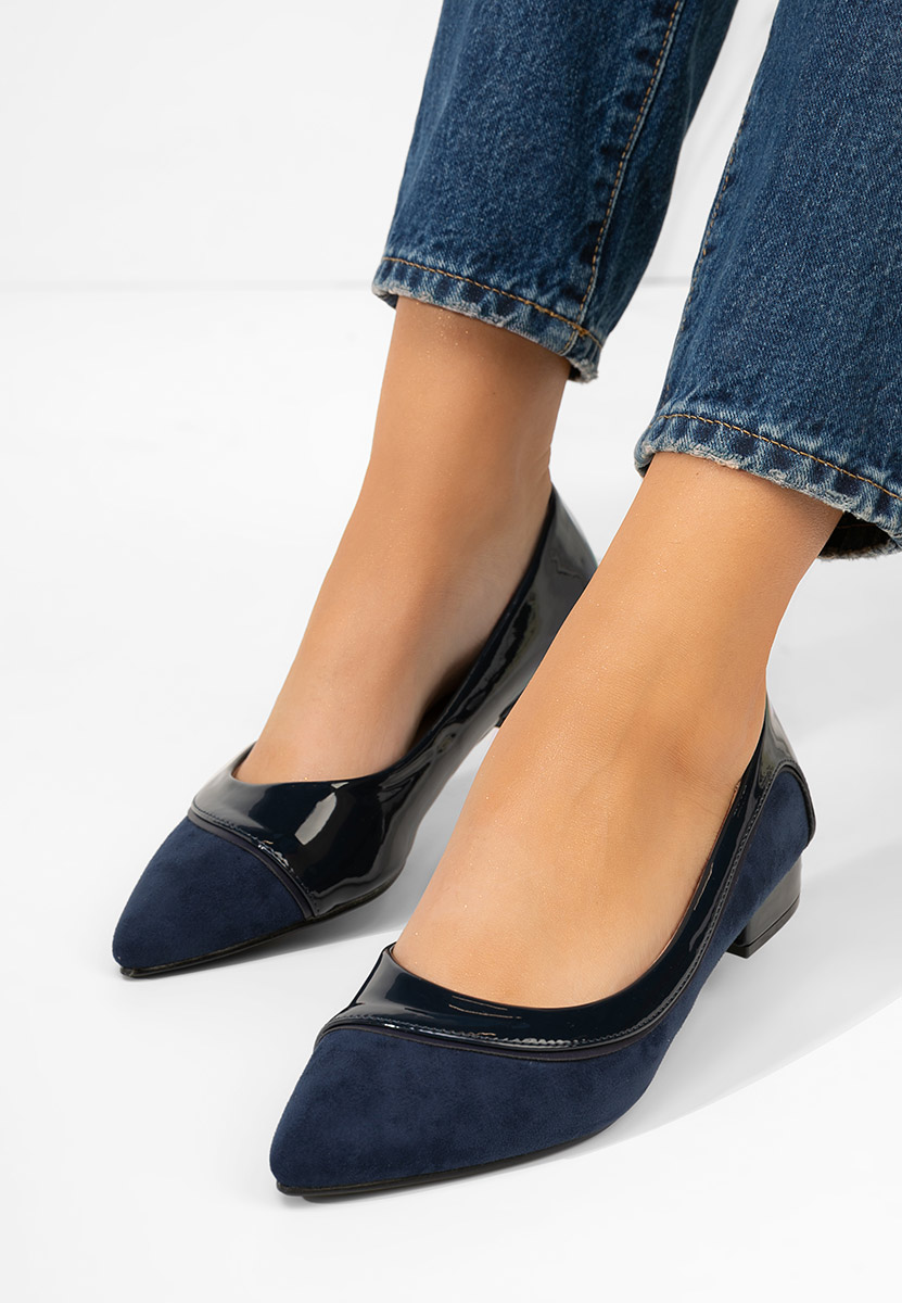 Pantofi cu toc mic Casildia navy