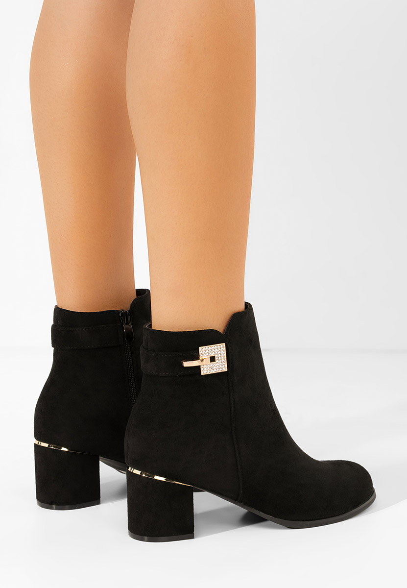 Botine cu toc gros Noralia negre