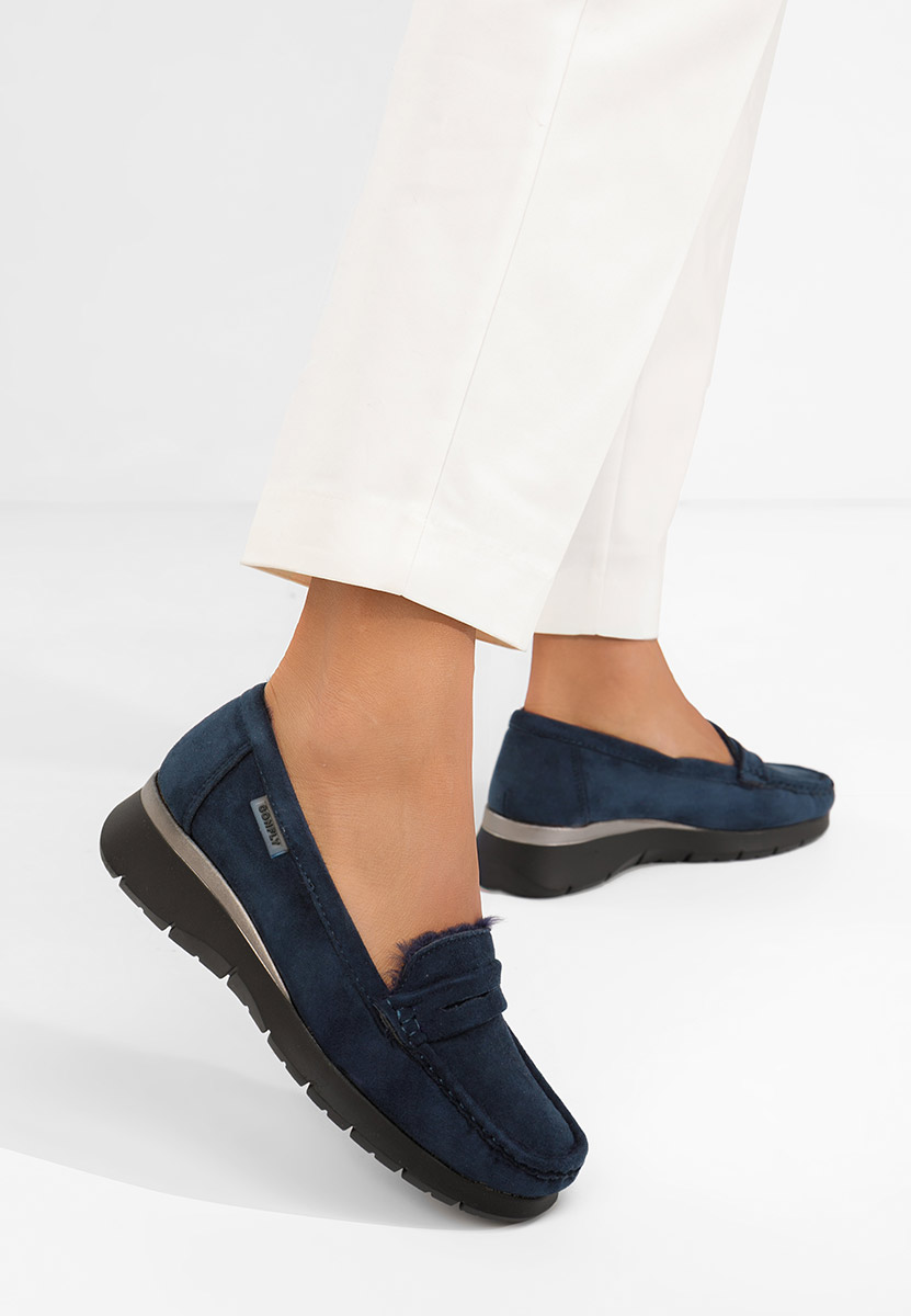 Mocasini dama cu platforma Hazelia navy