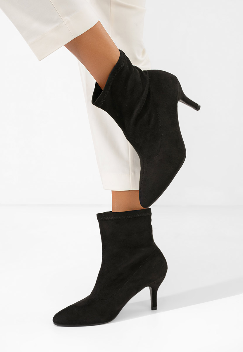 Botine cu toc subtire Antiana negre