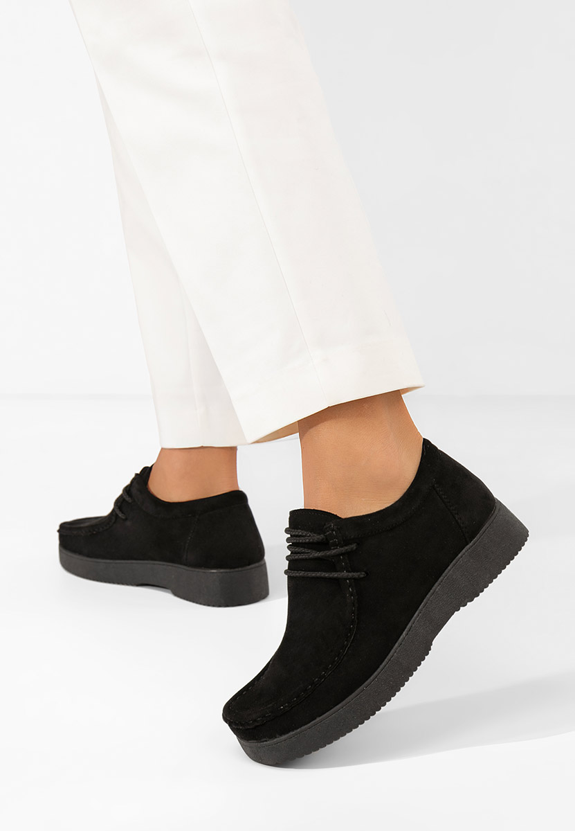 Pantofi casual dama Zairia negri