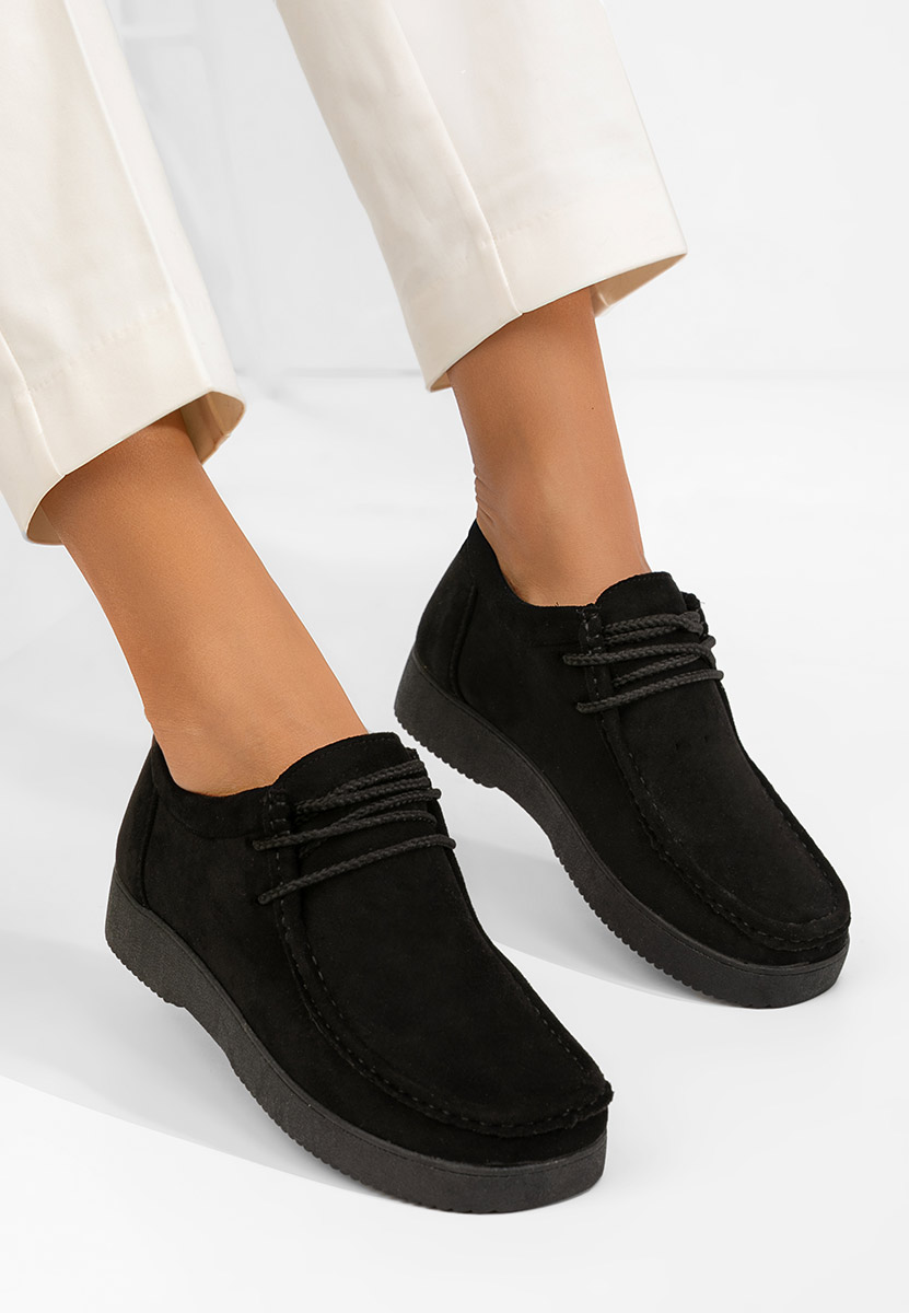 Pantofi casual dama Zairia negri
