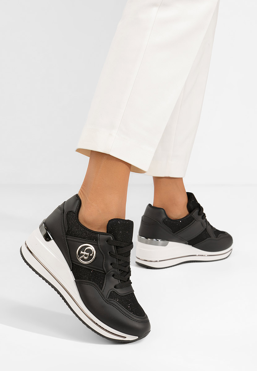 Sneakers cu platforma Paulette negri