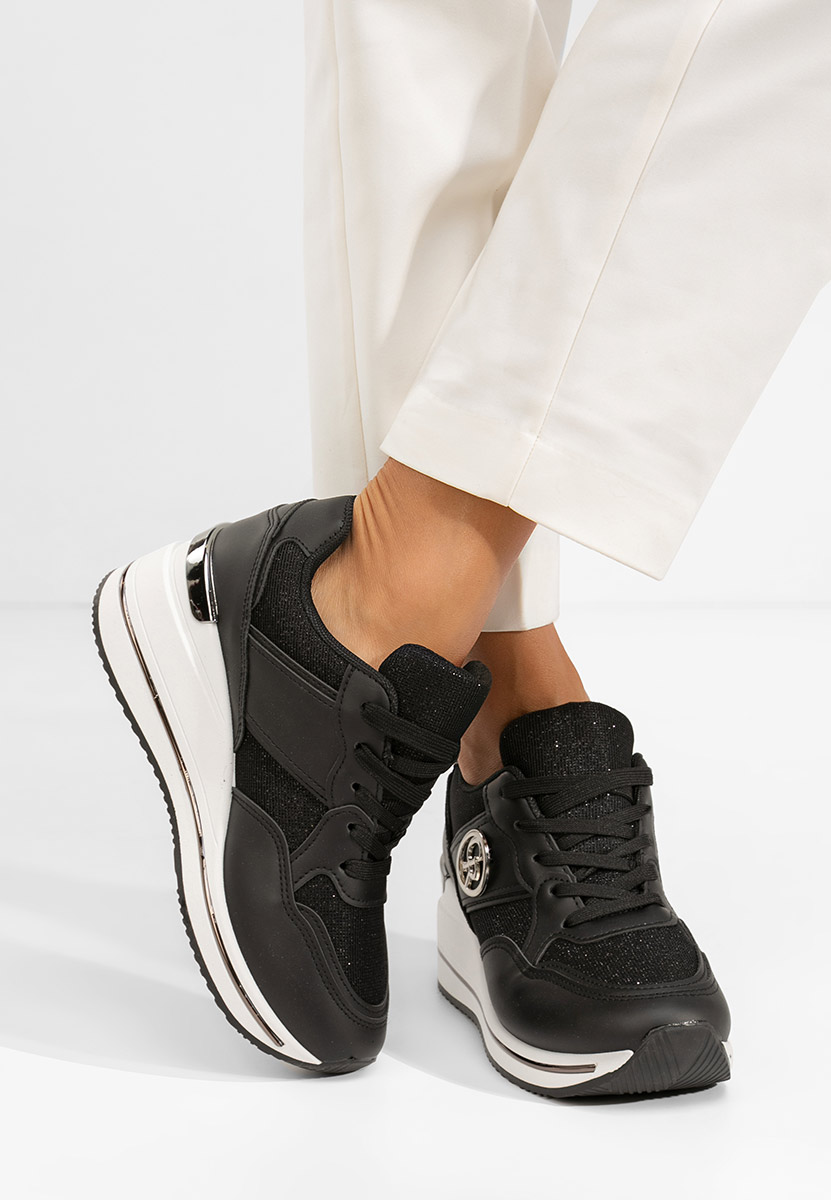 Sneakers cu platforma Paulette negri