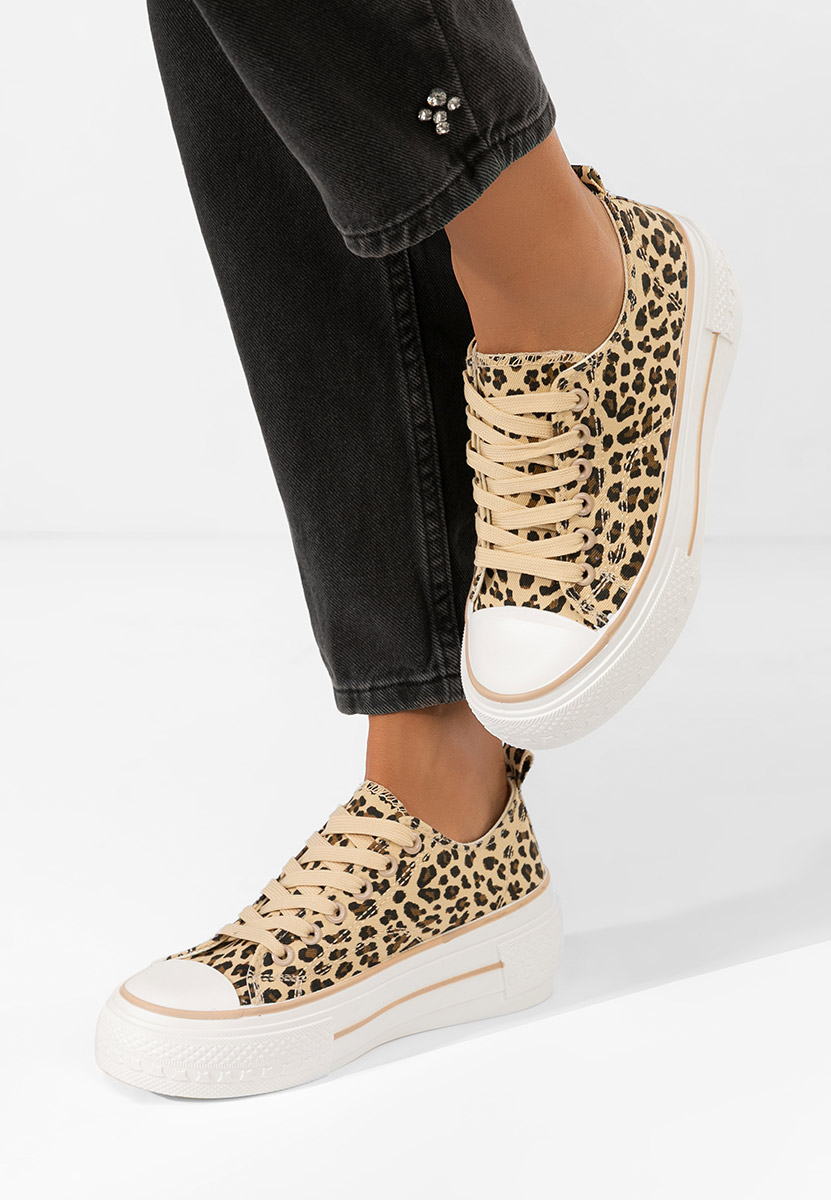 Tenisi cu platformă Antio animal print