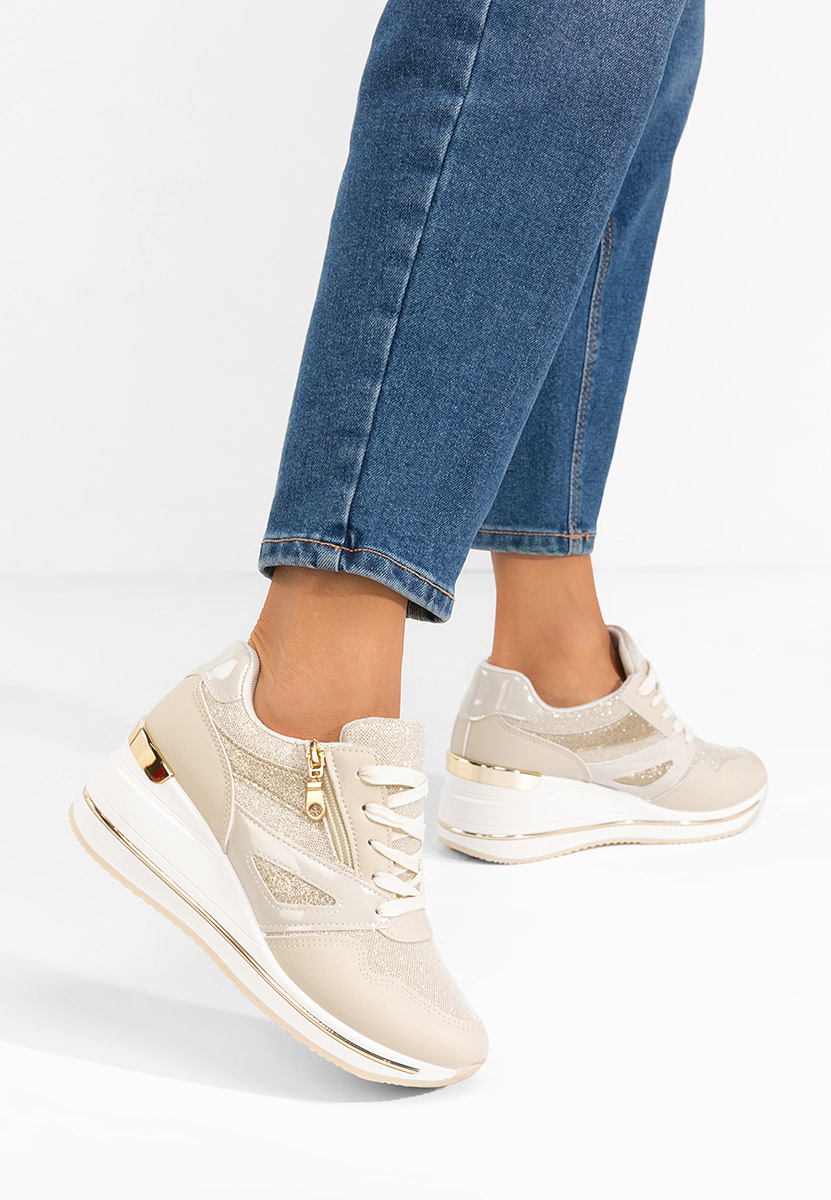 Sneakers cu platformă Reinia bej