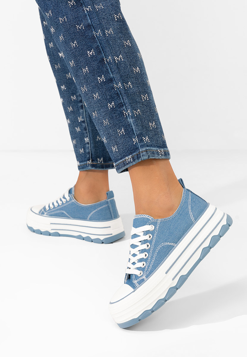 Tenisi cu platformă Zenoria denim