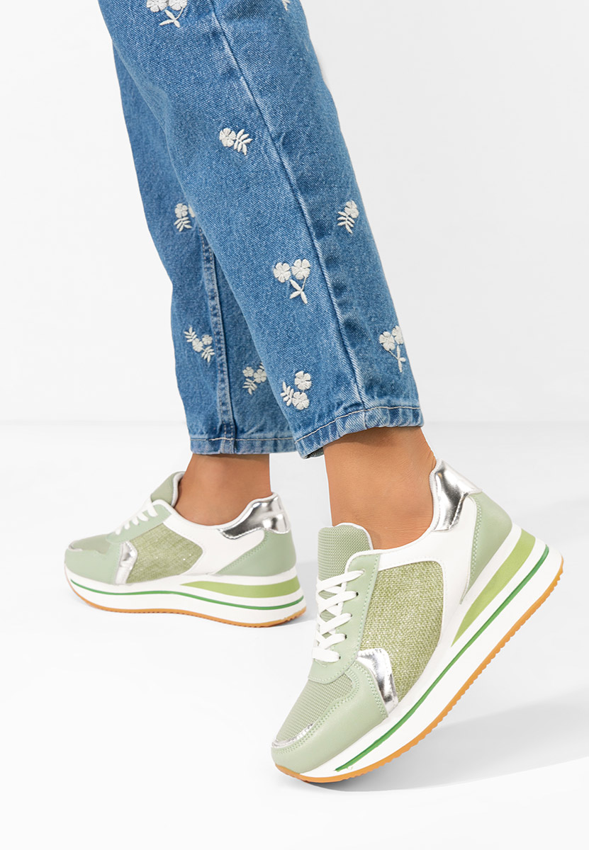 Sneakers cu platformă Sidnei verzi