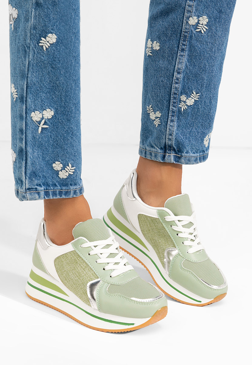 Sneakers cu platformă Sidnei verzi